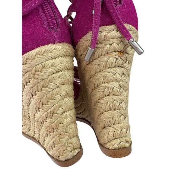*Steve Madden Theea Gladiator Espadrille Wedge Heels Womens 8 Barbiecore Pink - Picture 11 of 13